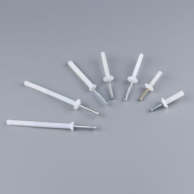 OEM Beton Nylon Wall Anchor Kepala Jamur Putih Kuku Anchor